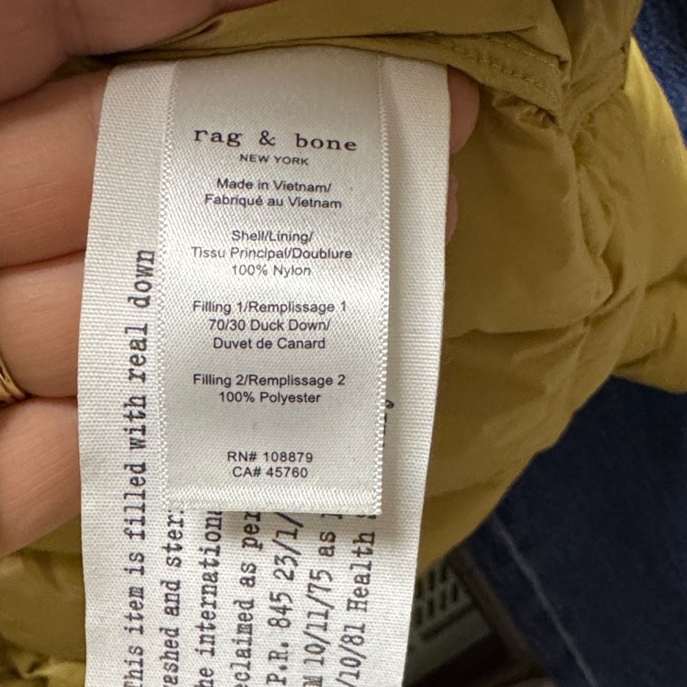 Rag & Bone Rudy Belted Shell Down Quilted Jacket - Picture 5 of 5
